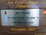 2025 Ian Frank's Plaque Ceremony